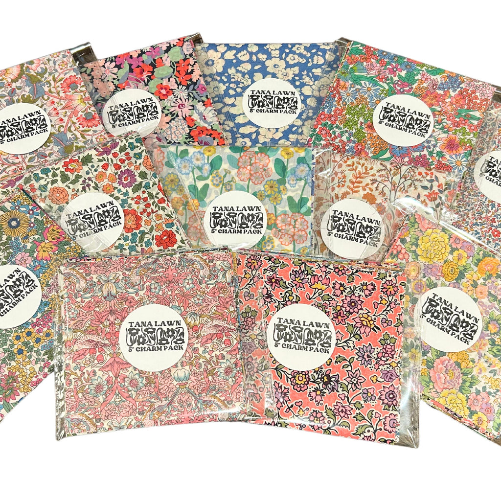 Liberty London Tana Lawn 5 Inch Charm Pack - Random Assortment Prints 25 Total