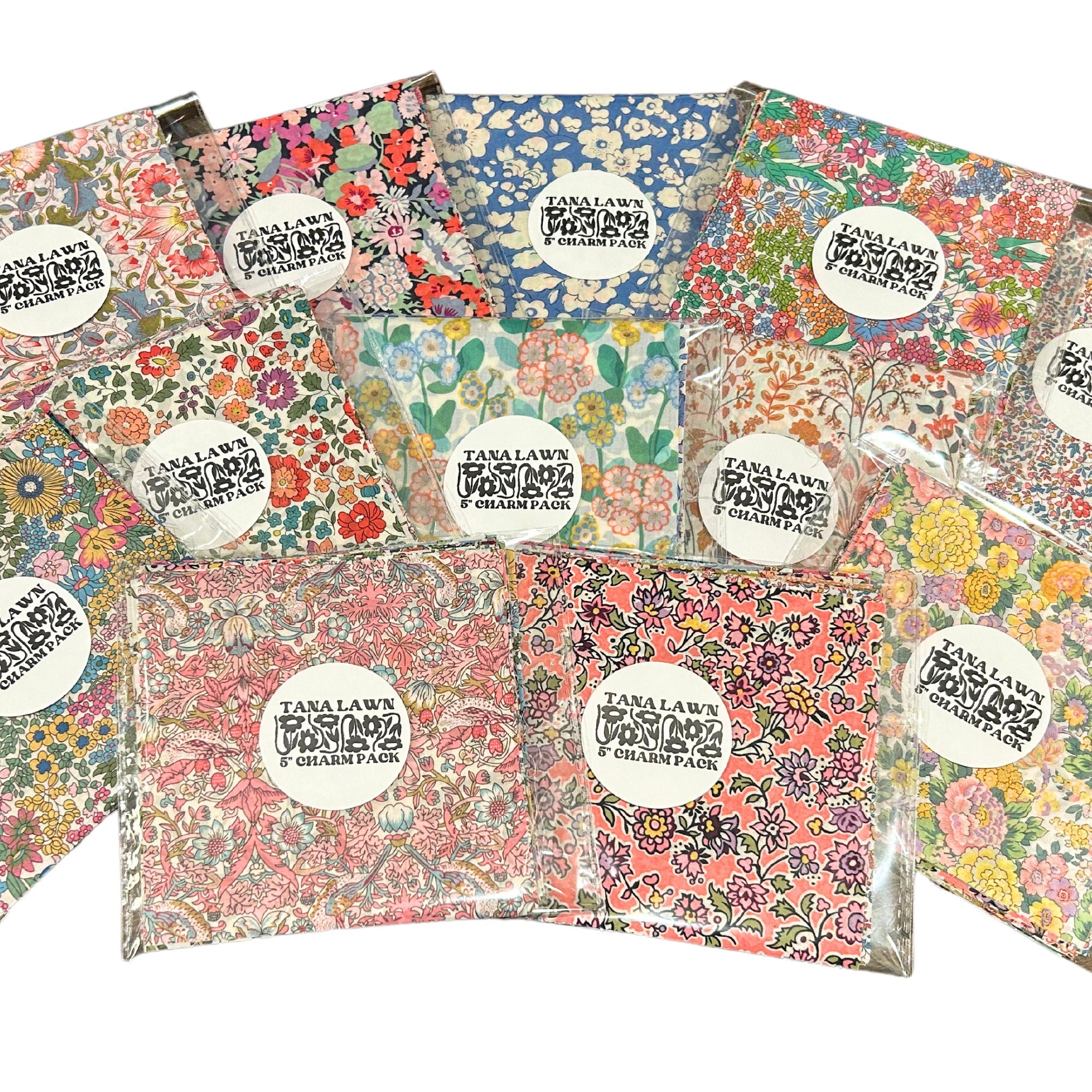 Liberty London Tana Lawn 5 Inch Charm Pack - Random Assortment Prints 25 Total